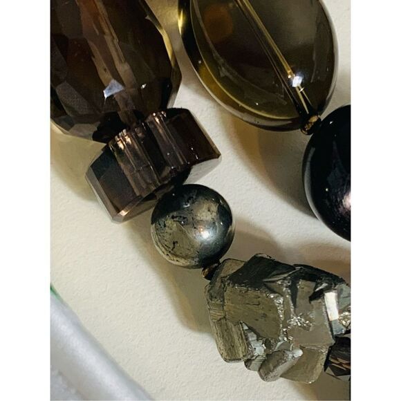 Vintage Stephen Dweck 925 Multi Stone Double Stranded Chunky Necklace 20” - Picture 15 of 16